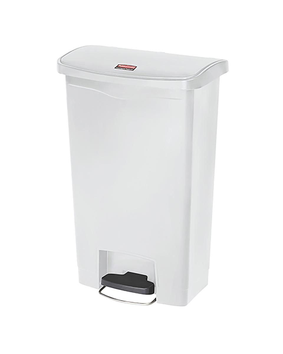Tretabfallbehälter – H 82,6 x 57 x 35,3 cm – 6,8 kg – Polyethylen – Weiß – 90 Liter – Rubbermaid – RM1060