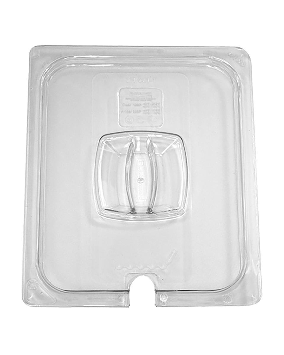 Deckel Gastronorm – 1/2 GN – 32,5 x 26,5 cm – Polycarbonat – transparent – mit Löffelaussparung – Rubbermaid – RM338986
