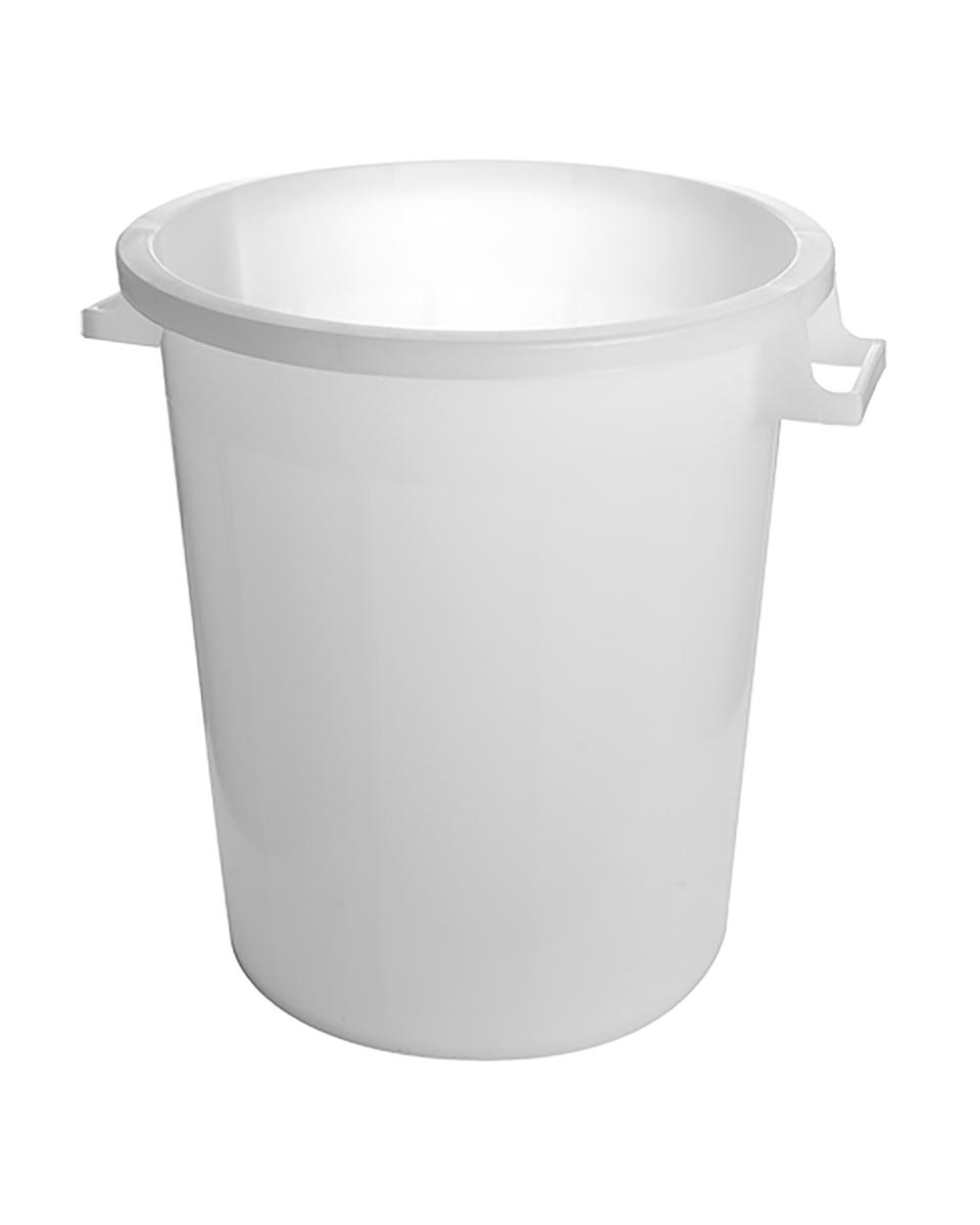 Lebensmittelbehälter – H 64 CM – 0,001 KG – Ø46,5 CM – Polyethylen – Weiß – 75 Liter – 956202