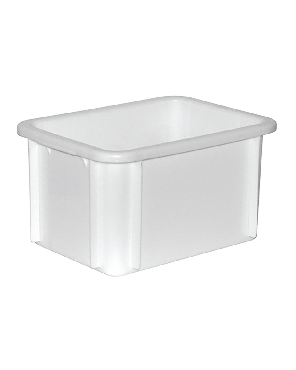 Stapelbox - H 21,5 x 39,5 x 29,5 CM - 0,862 KG - Polypropylen - Weiß - 15 Liter - -20°C / +110°C - 059051