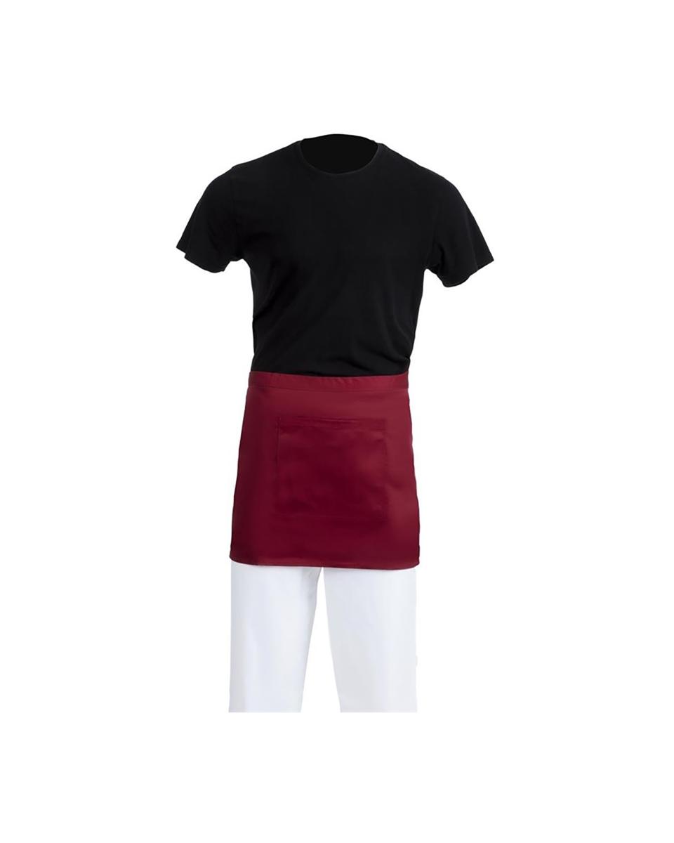 Bistroschürze - Short - Unisex - Bordeaux - 75 x 37,5 cm - Polyester/Baumwolle - Whites Chefs Clothing - BB177