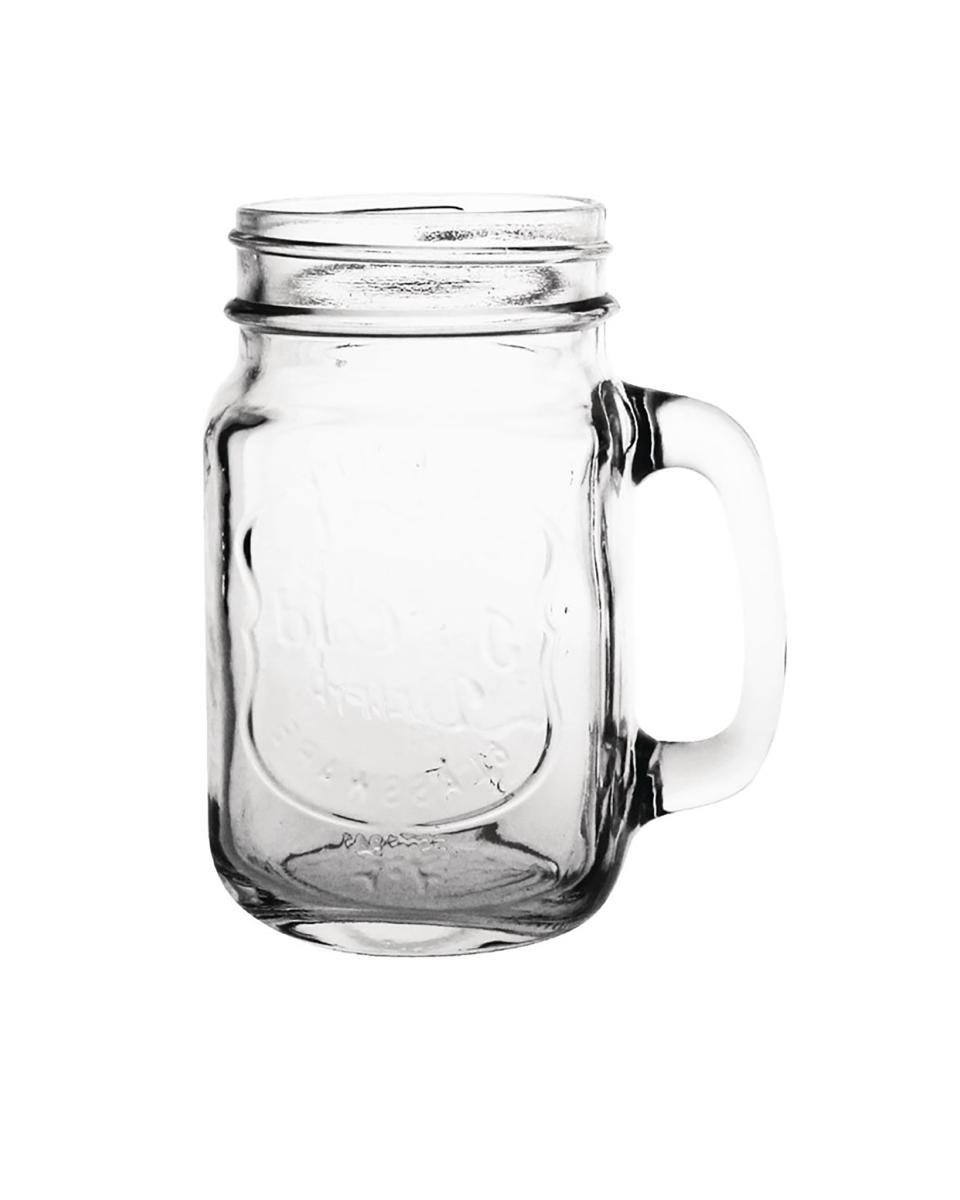 Einmachglas Trinkglas - 45 cl - 12 Stück - Ø 6,7 x H 13,2 x 10,8 cm - Olympia - CM698