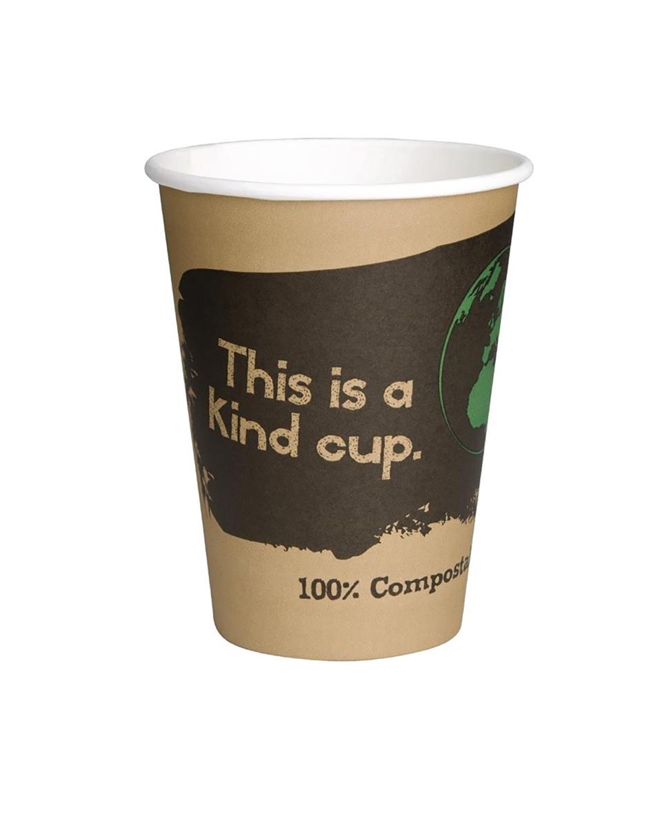 Einweg-Kaffeebecher - 0,23 Liter - 1000 Stück - Braun - Ø 7,9 x H 9 cm - Papier/Plastik - Fiesta Green - DS056