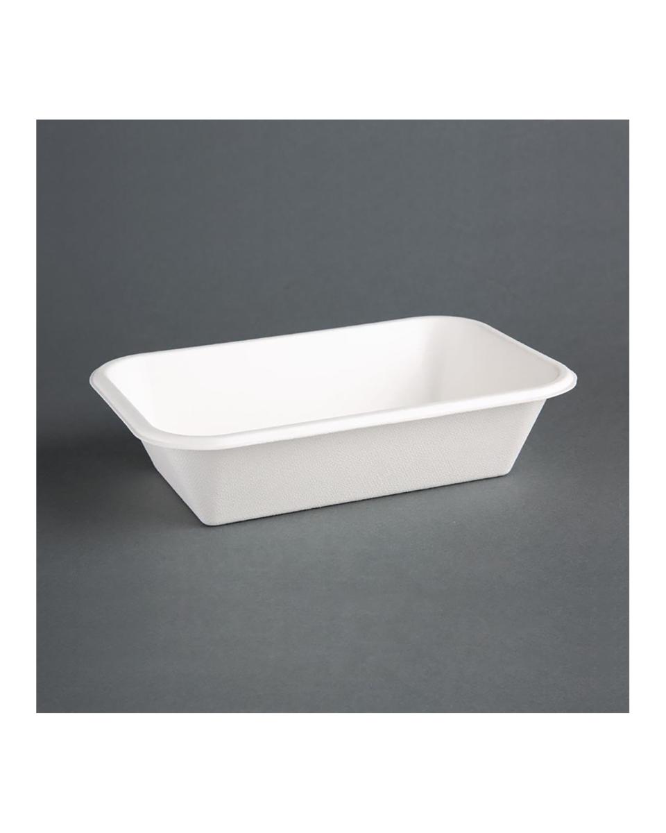 Einweg-Menüschale - 50 Stück - H 5,2 x 21,5 x 14 cm - Bagasse - Fiesta Green - DW349