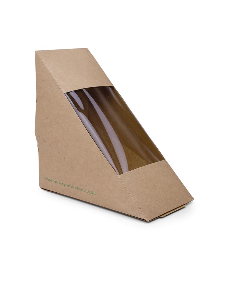 Einweg-Sandwichboxen - 500 Stück - H 93 x 7,2 x 68 cm - Papier/Pla - Vegware - DW624
