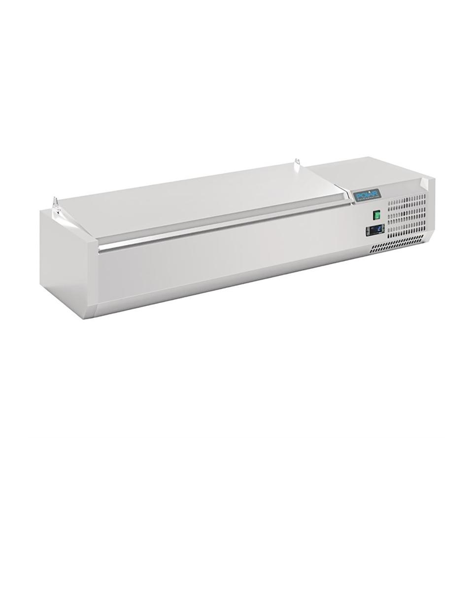 Kühlvitrine - 5 x 1/4 GN - H 27,4 x 120 x 33,5 cm - 230 V - Polar - FA854