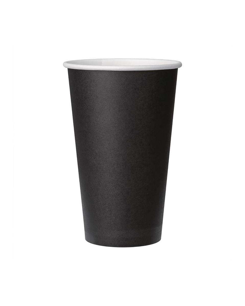 Einweg-Kaffeebecher - 0,45 Liter - 1000 Stück - Schwarz - H 13 cm - Fiesta - GF044