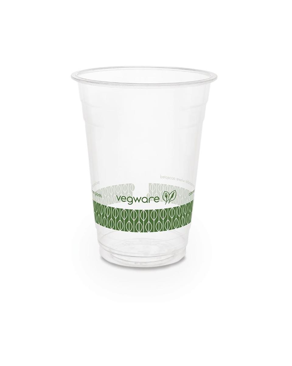 Einweg-Softdrinkbecher - 0,45 Liter - 1000 Stück - Ø 9,6 x H 12,3 cm - Pla - Vegware - GH015