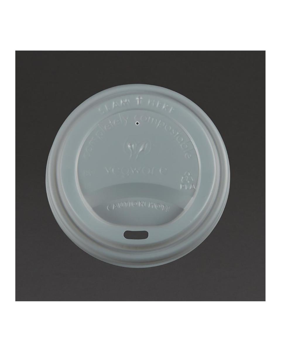 Deckel Kaffeebecher - 0,35 Liter - 1000 Stück - Ø 8,9 x H 1 cm - Cpla - Vegware - GH023