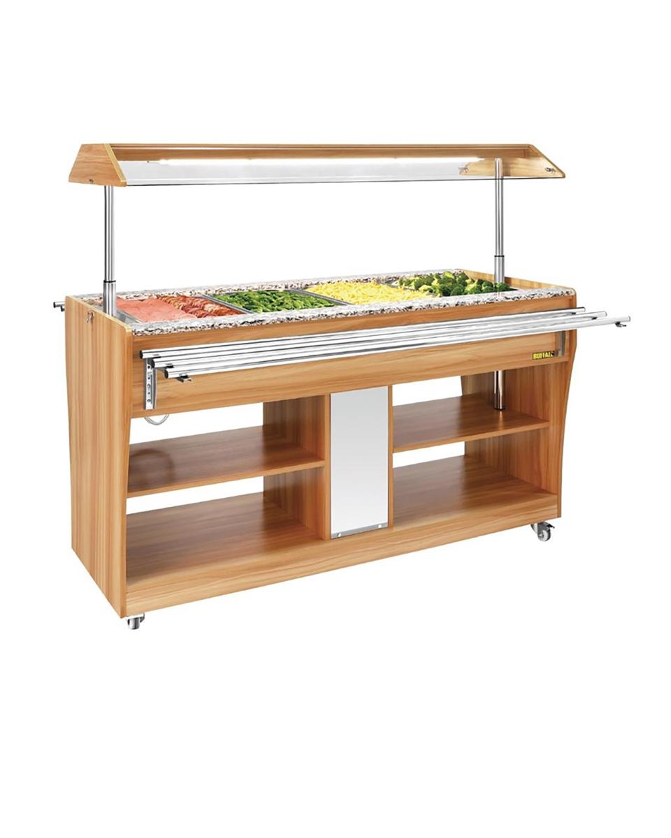 Warmhaltebuffet - 4 x 1/1 GN - H 133,8 x 149 x 76,6 cm - 2000 W - 220-240 V - Buffalo - CR904