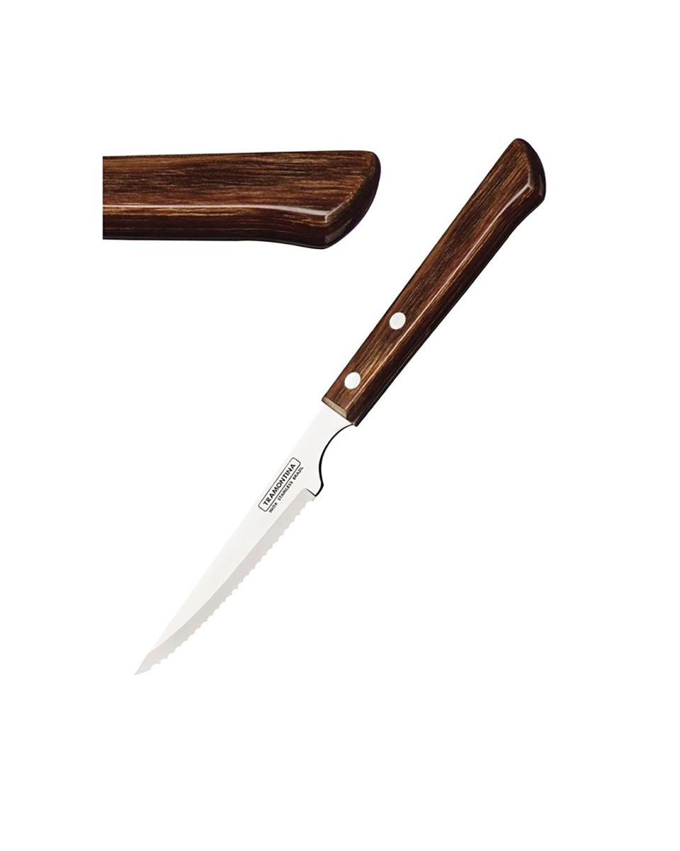 Steakmesser - 6 Stück - H 1,2 x 2,1 x 22,9 cm - Edelstahl/Holz - Tramontina Churrasco - GE992