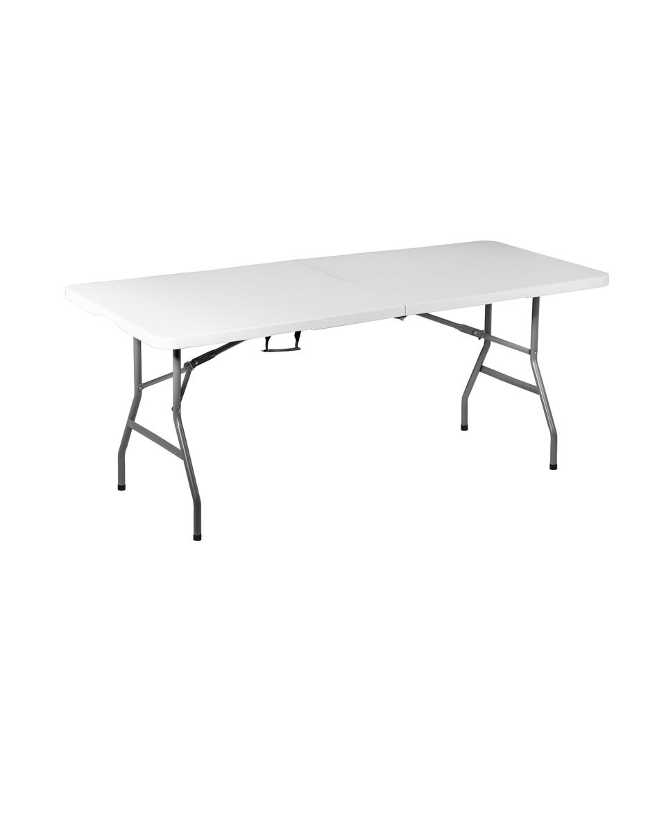 Tisch klappbar - 180 x 74 x H 74 CM - Weiß / Grau - Promoline