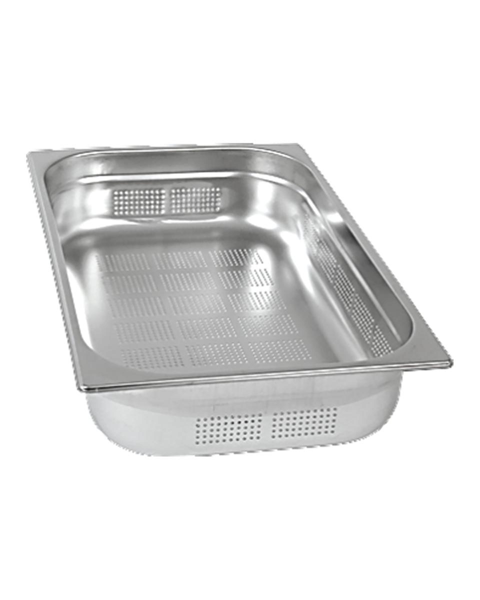 Gastronorm Behälter - Edelstahl - 1/1 GN - 200 mm - Perforiert - Promoline
