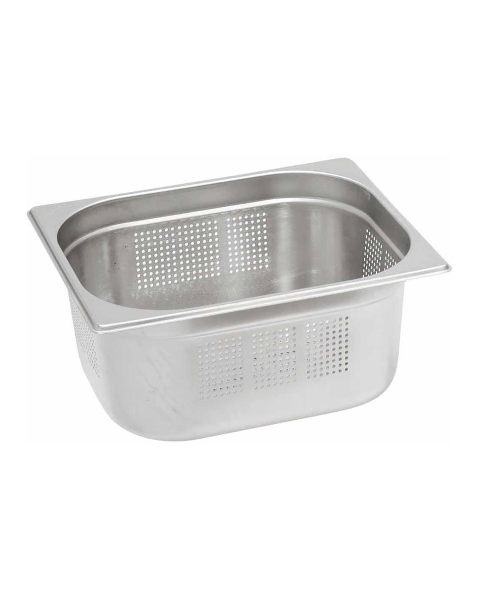 Gastronorm Behälter - Edelstahl - 1/2 GN - 65 mm - Perforiert - Promoline