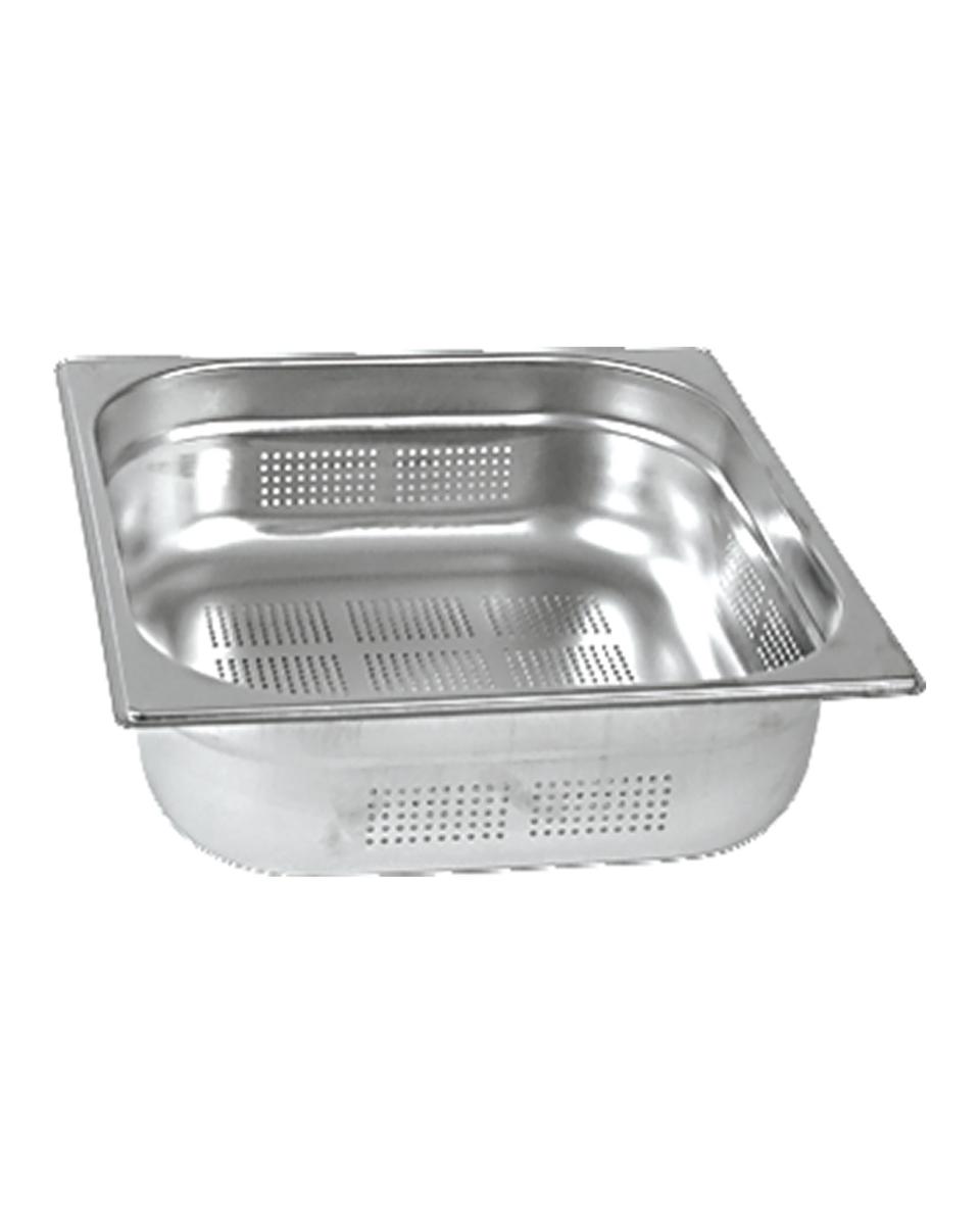 Gastronorm Behälter - Edelstahl - 2/3 GN - 65 mm - Perforiert - Promoline