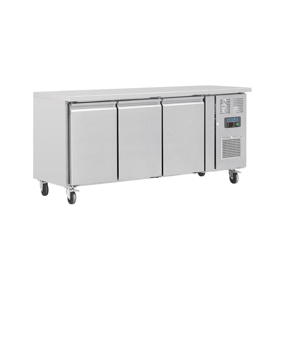 Kühltisch - 339 Liter - 3 Türen - H 86 x 179,5 x 60 cm - 230 V - Edelstahl - Polar - G378