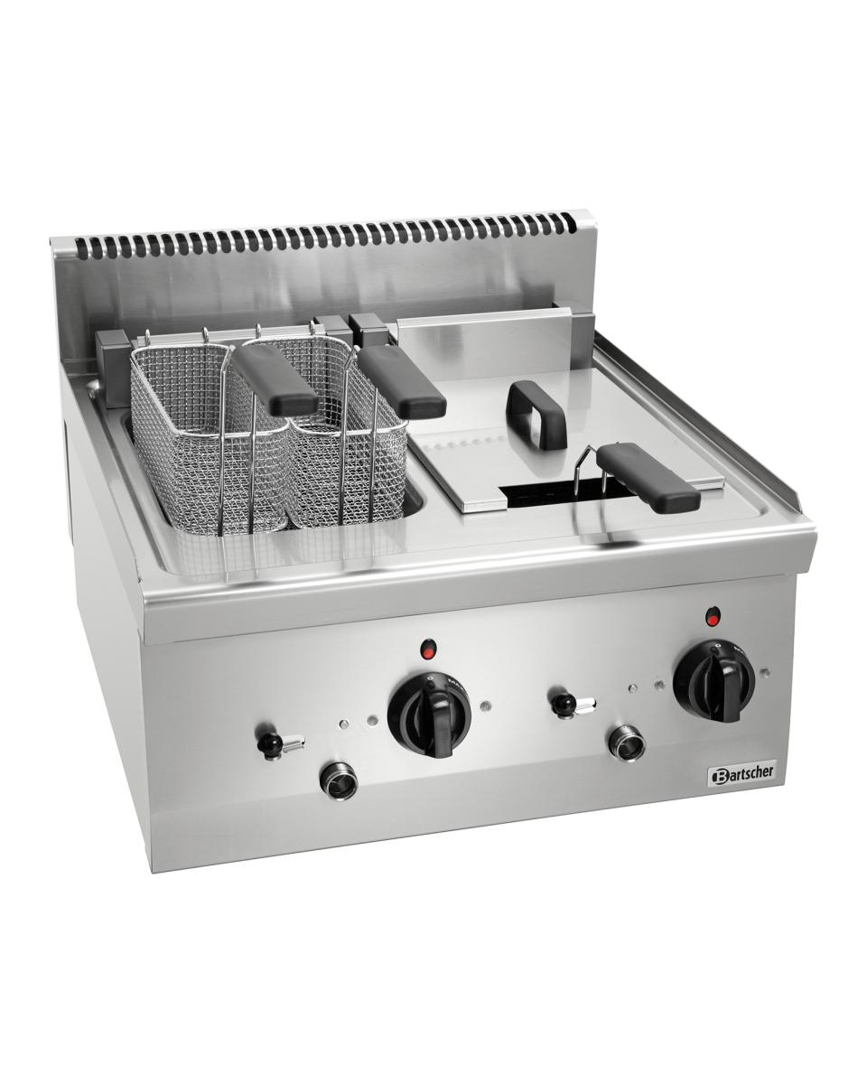 Fritteuse - 2 x 8 Liter - Ablasshahn - 400V - Bartscher - 131425
