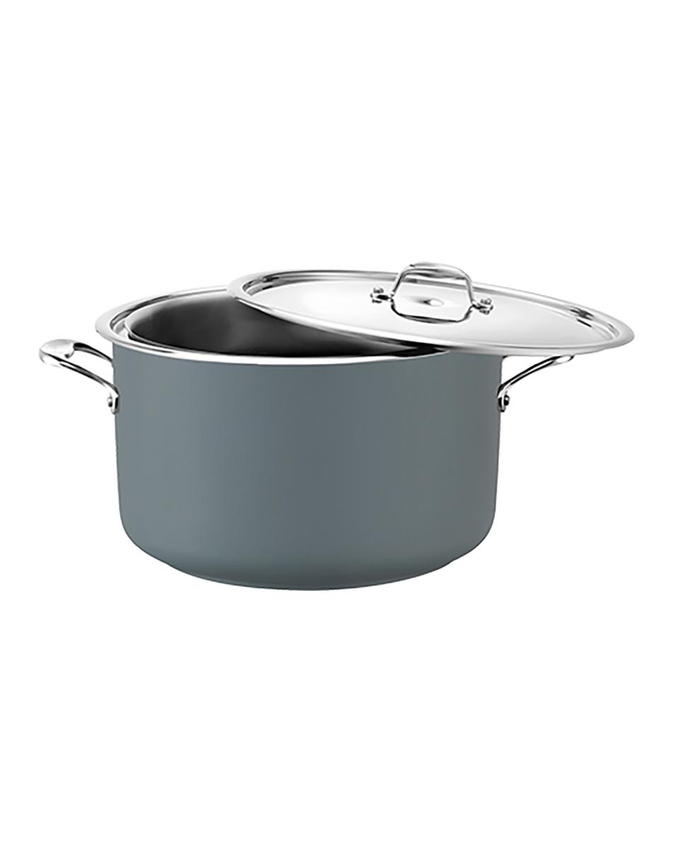Bain-Marie-Pfanne – H 16 cm – 4,28 kg – Ø28 cm – Edelstahl 18/10 – 5,4 Liter – Pujadas – 720974
