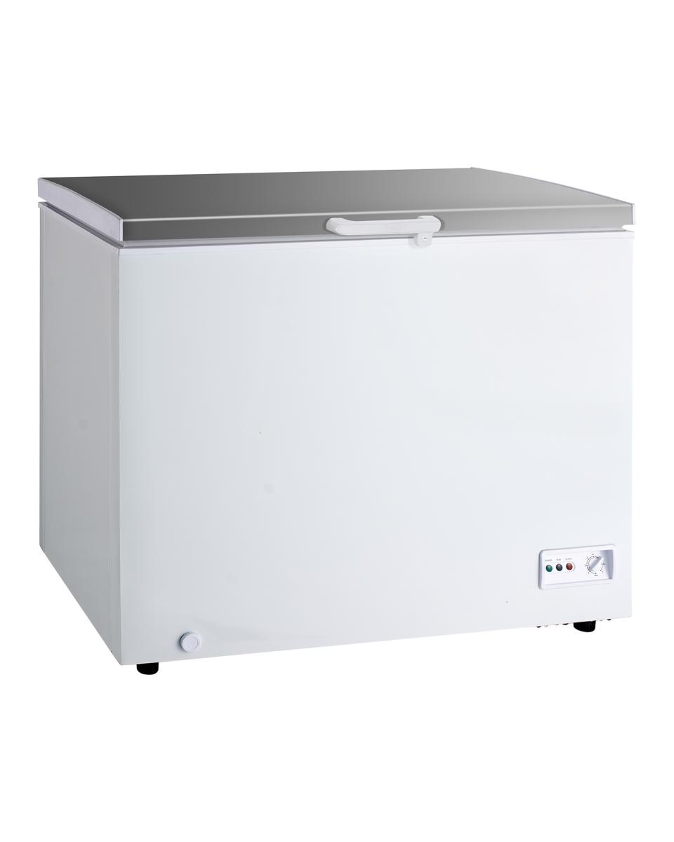 Gastronomie-Gefrierschrank – 300 Liter – Weiß – Edelstahldeckel – G-Line