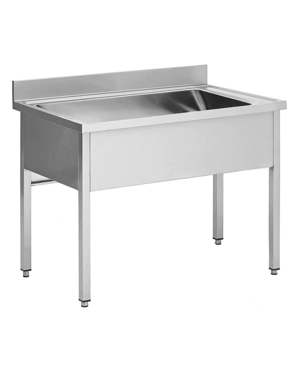 Waschtrog aus Edelstahl - Ohne Boden - Erhöhter Rand 10 CM - G-Line