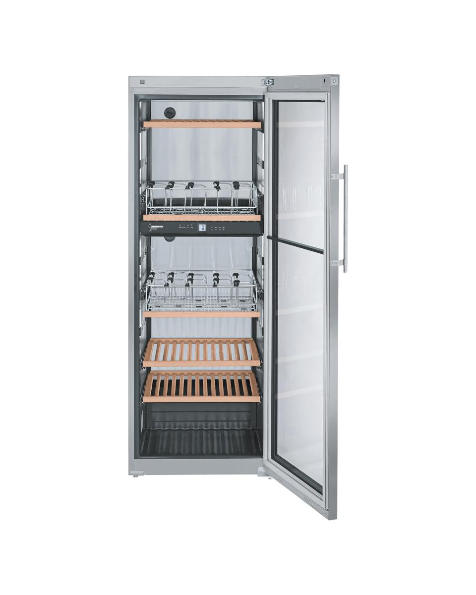 Wijnklimaatkast - 521 Liter - 2 zones - Zilver - Liebherr - Vinidor - WTpes 5972-22