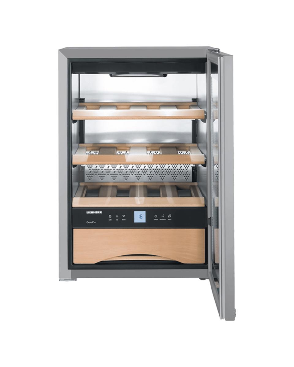 Wijnklimaatkast - 48 Liter - 1 zone - Zilver - Liebherr - GrandCru - WKes 653-22