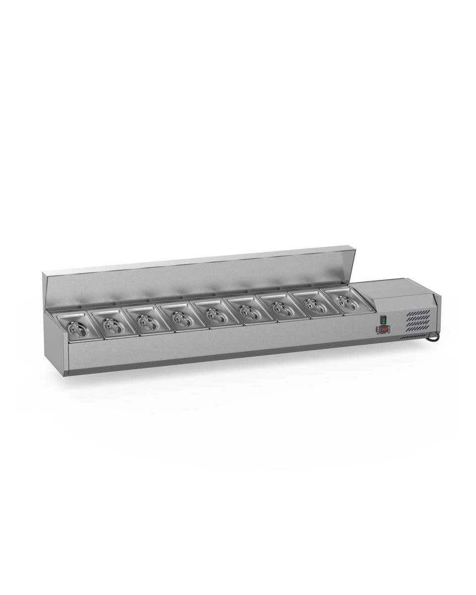 Kühlvitrine - 120 cm - 4 x 1/3 GN - Edelstahl - Promoline