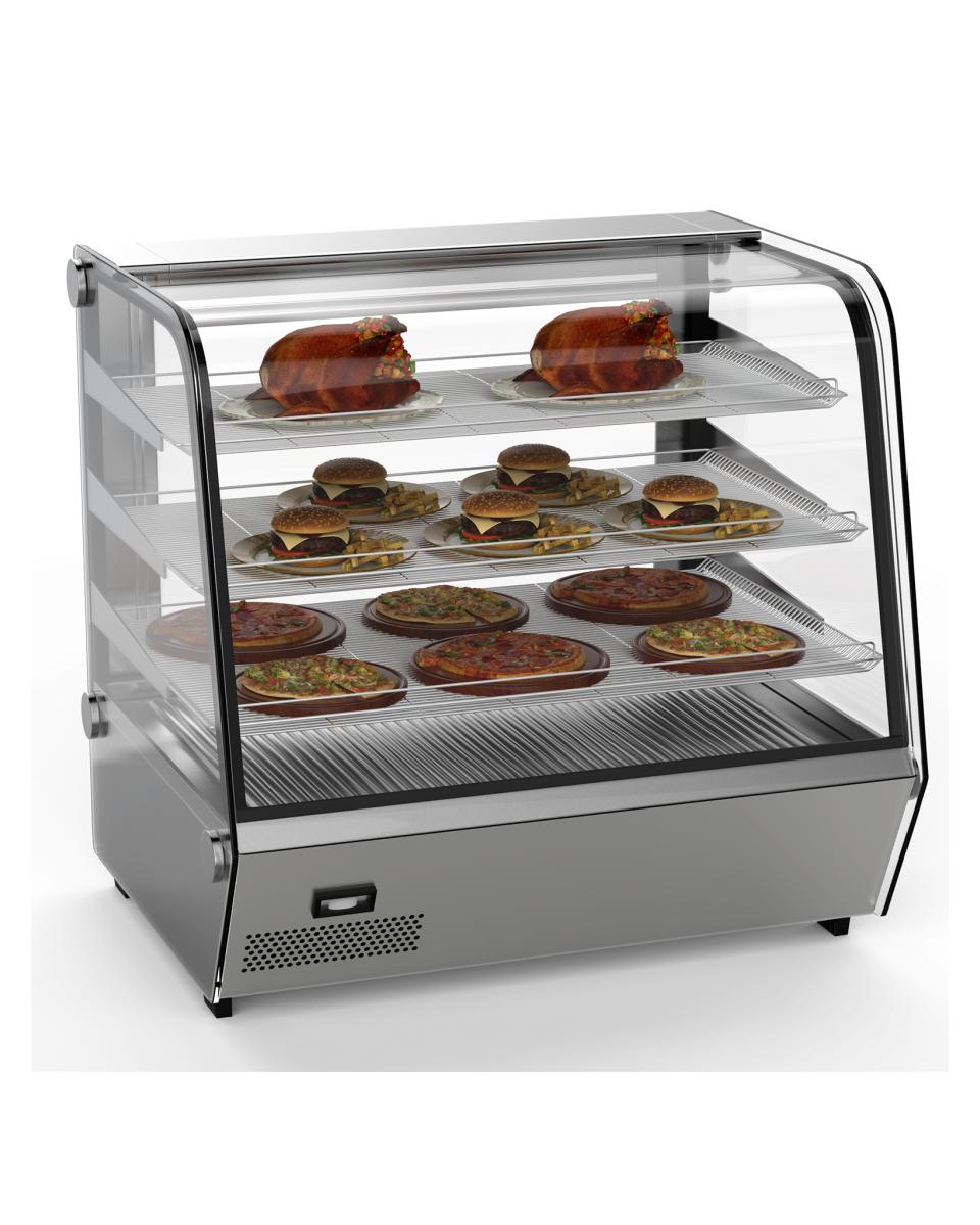 Warmhaltevitrine - 120 Liter - Edelstahl - G-Line