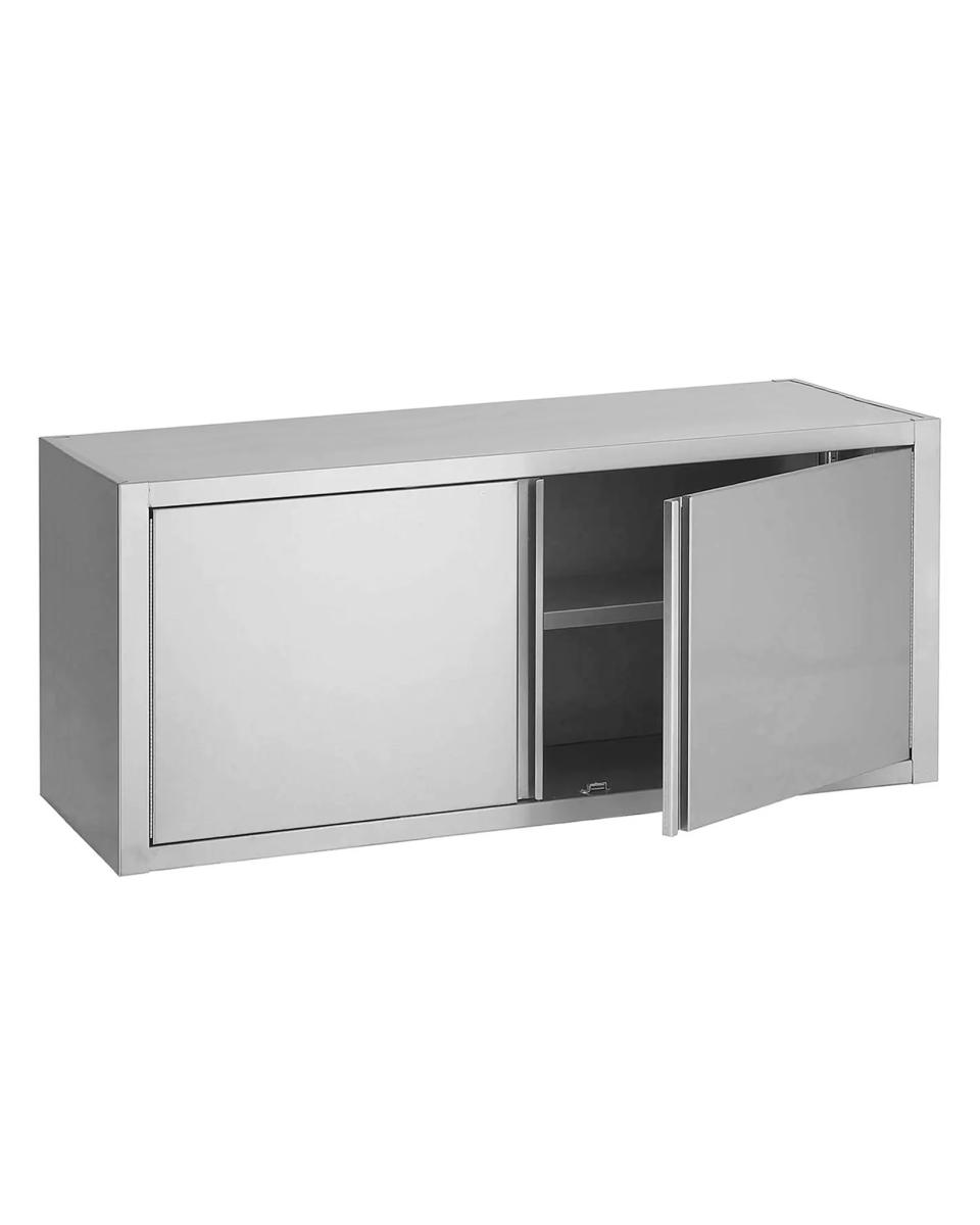 Wandschrank aus Edelstahl - Flügeltüren - G-Line