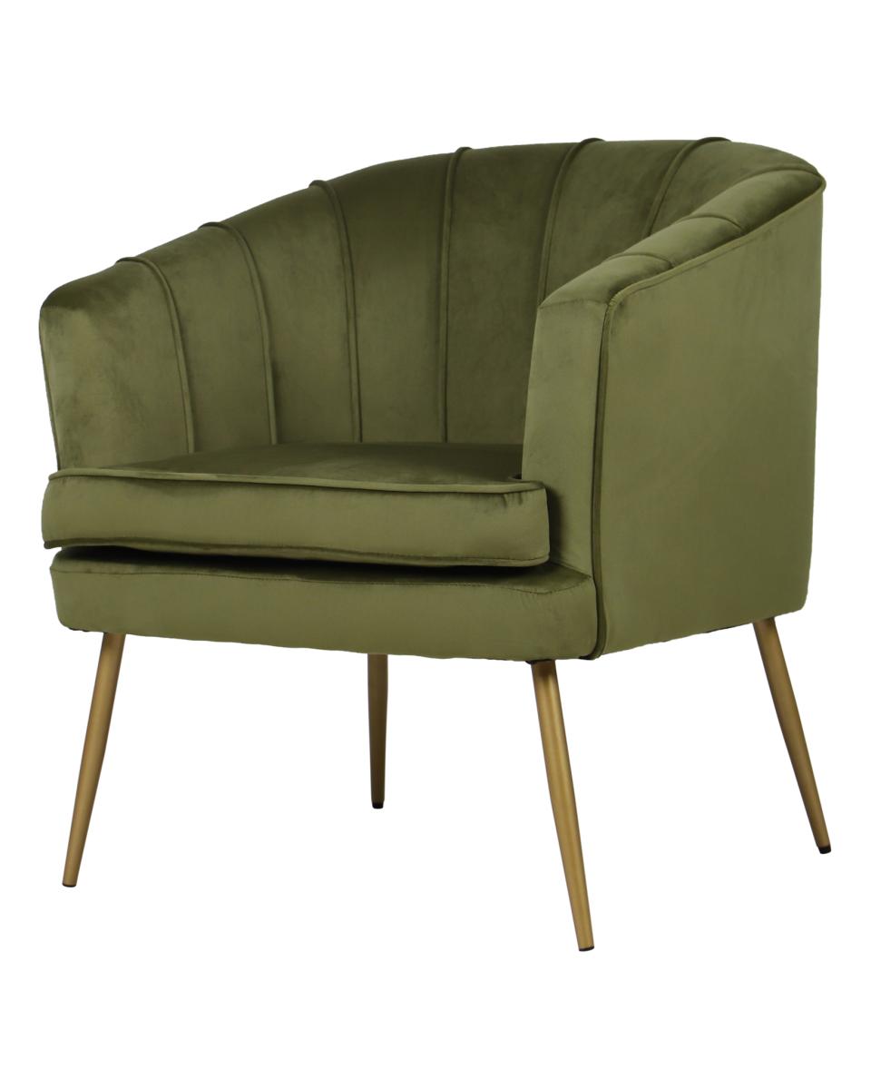 Gastronomiesessel - Relax - 75 CM - Samt - Oliv - G-Line