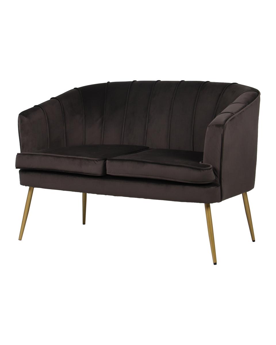 Catering-Sofa – Relax – 120 cm – Samt – Anthrazit – G-Line