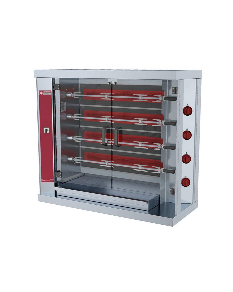 Hähnchengrill - Elektrisch - 24 Hähnchen - 400 V - Chicken Line Plus - RVE / 4C-CM - Diamond