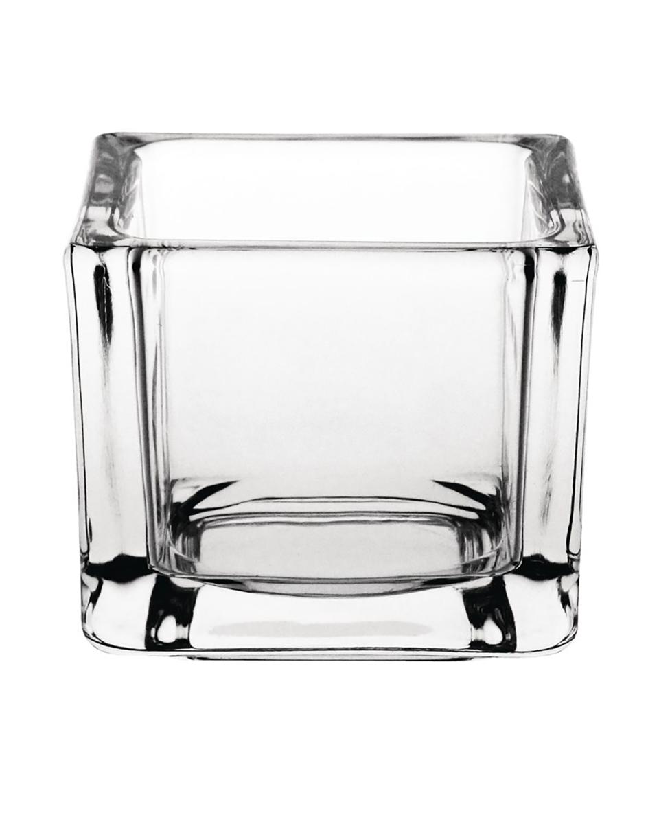 Olympia Teelichtglas quadratisch transparent - GM224