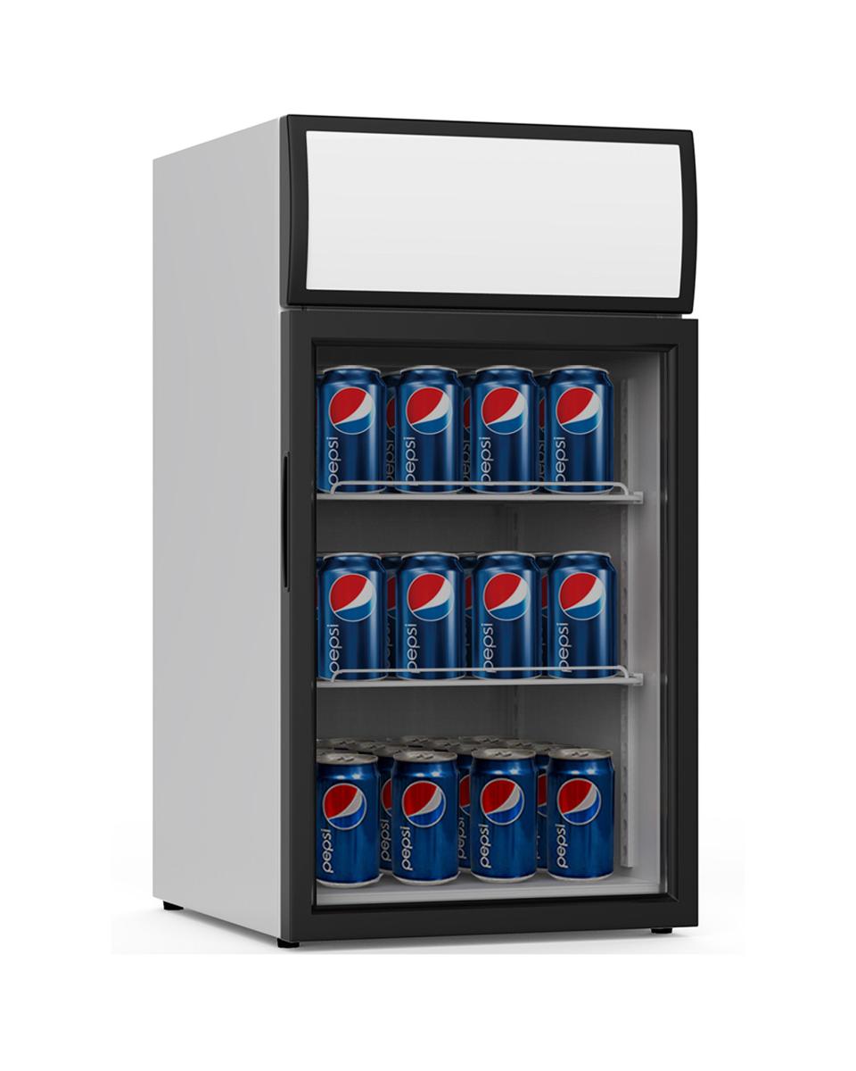 Getränkekühlschrank klein - 50 Liter - 1 Tür - H 78 x B 42 X T 45,5 cm - Promoline