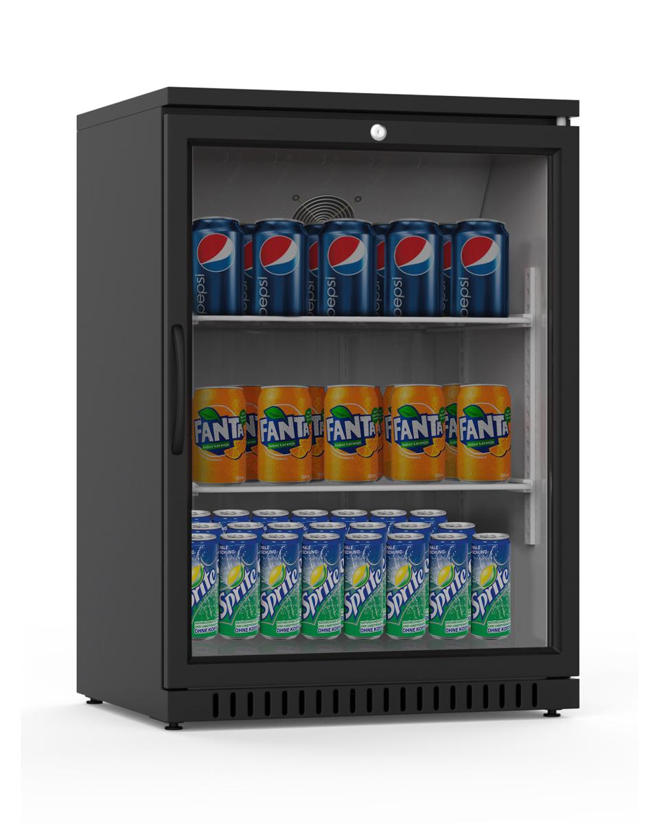 Getränkekühlschrank - 130 Liter - 1 Tür - Schwarz - Promoline