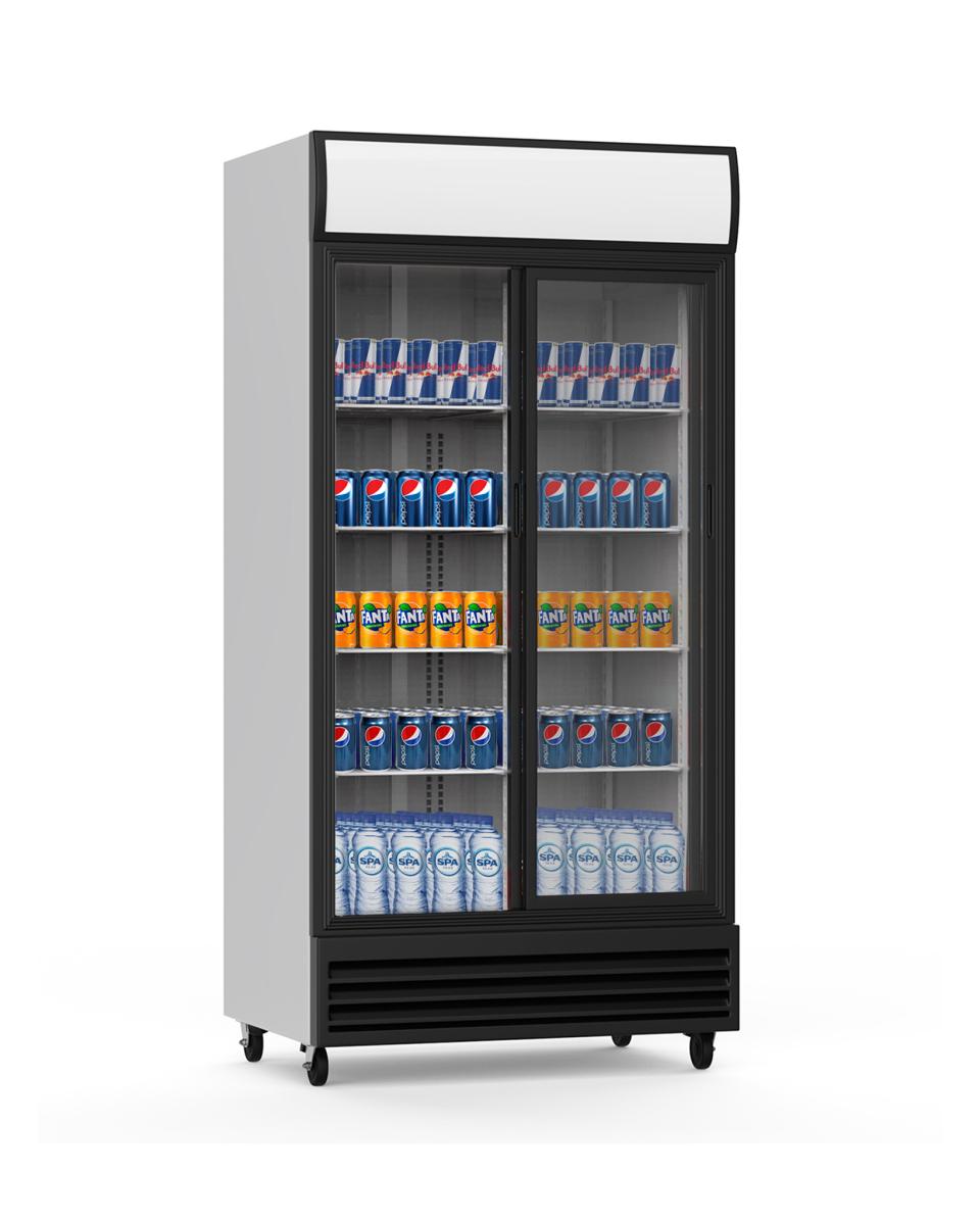 Getränkekühlschrank - 800 Liter - 2 Türen - Schiebetür - Promoline