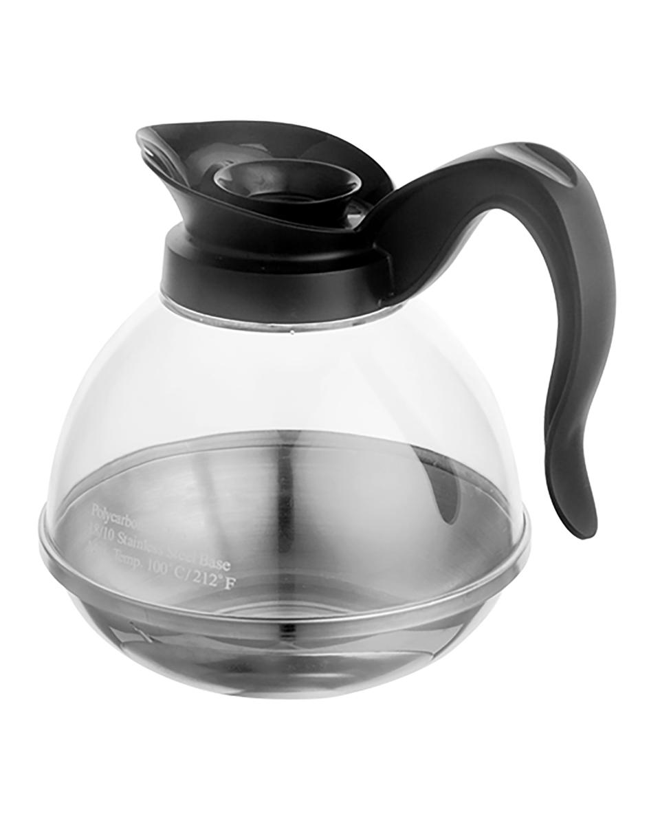 Kaffeekanne - Glas / Edelstahl - 1,8 Liter - Mit Deckel - 330003