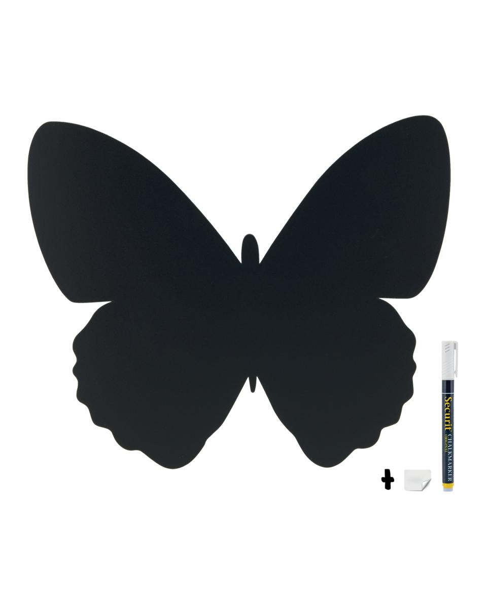 Tafel - Silhouette - Schmetterling - H 53 x 30 x 1,5 CM - Schwarz - Securit - FB-BUTTERFLY