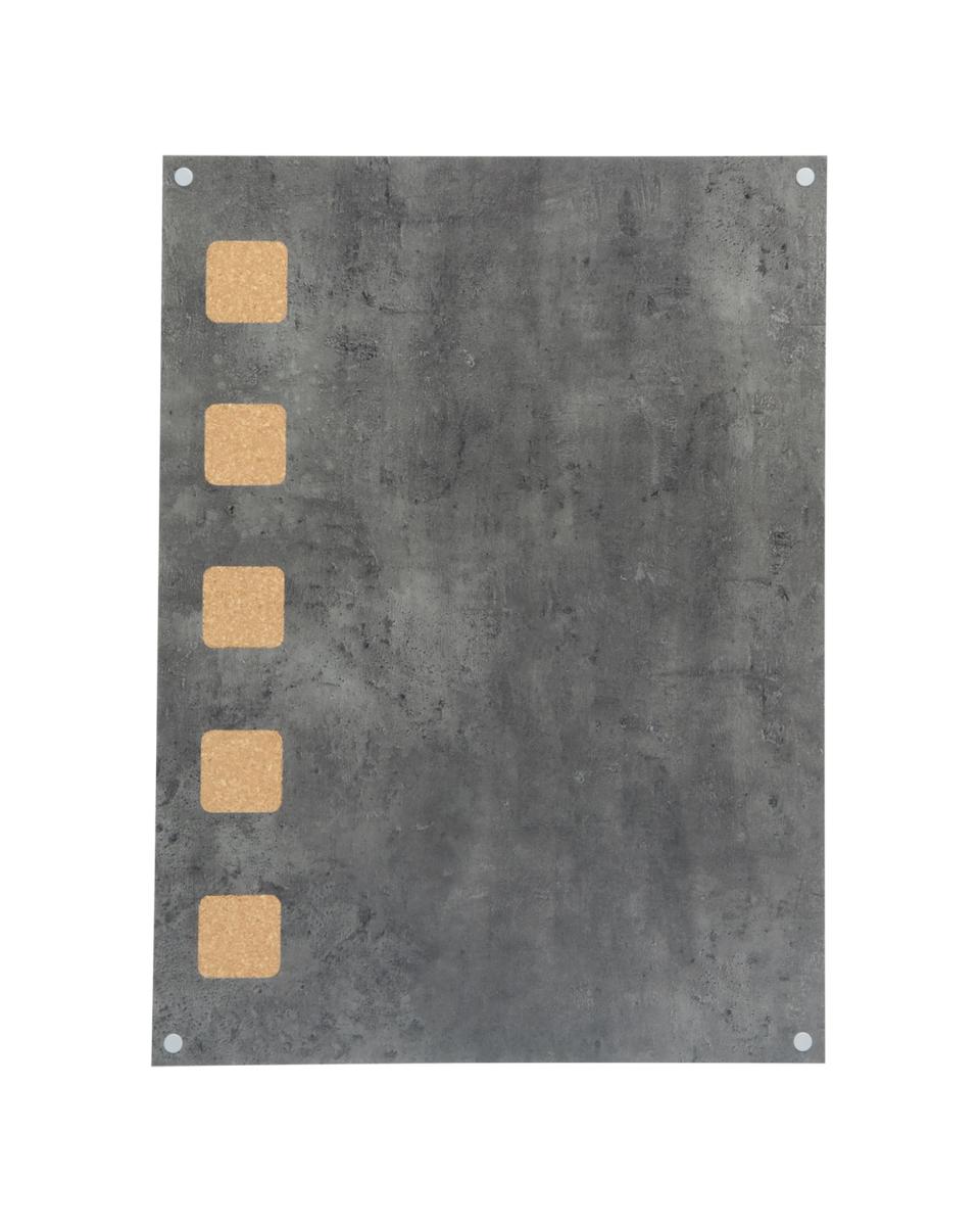 Tafel - Korktafeln - H 82 x 61 x 2 CM - Grau - Securit - LW-GY-78