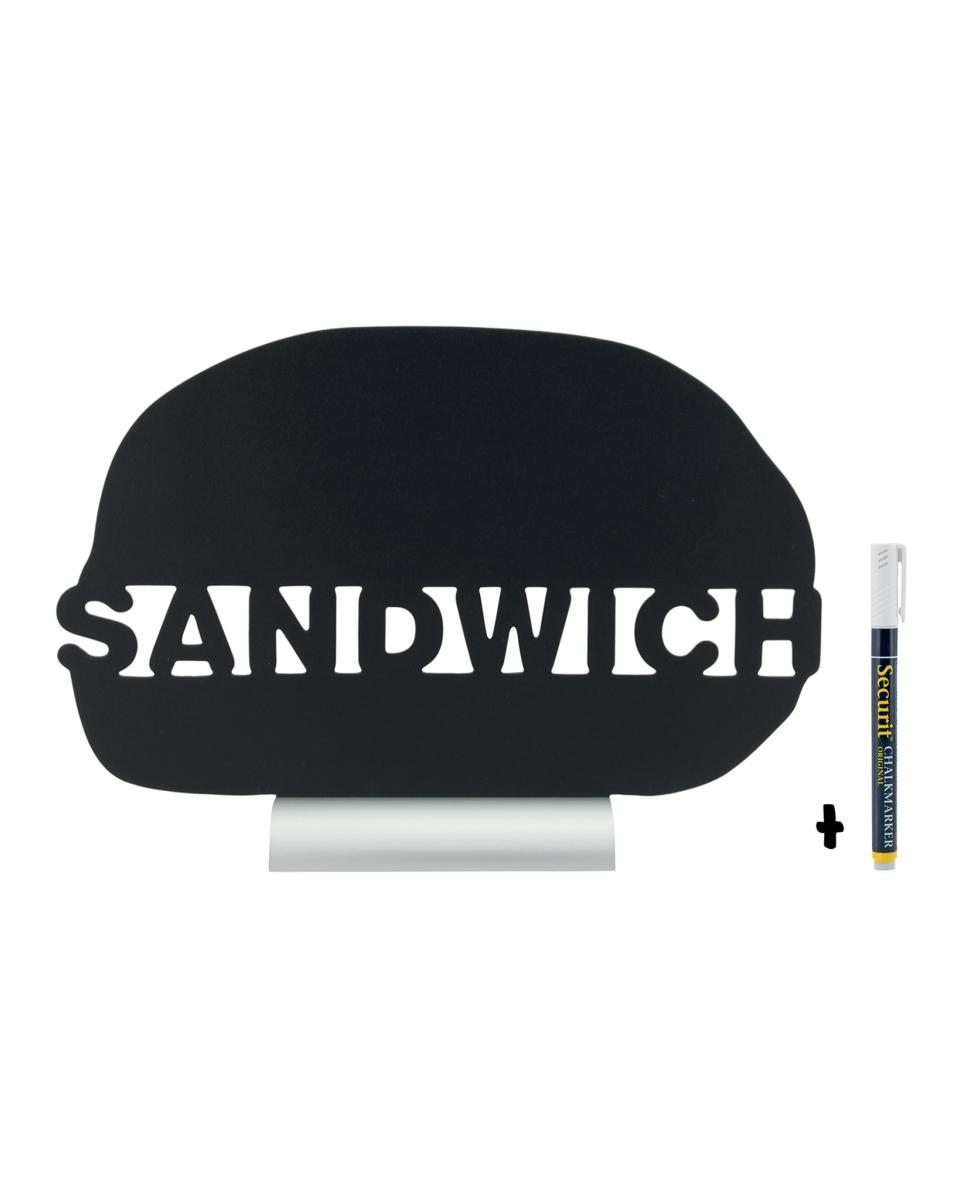 Tafel - Silhouette - Sandwich - H 37 x 26 x 4 CM - Schwarz - Securit - FBTA-SANDWICH