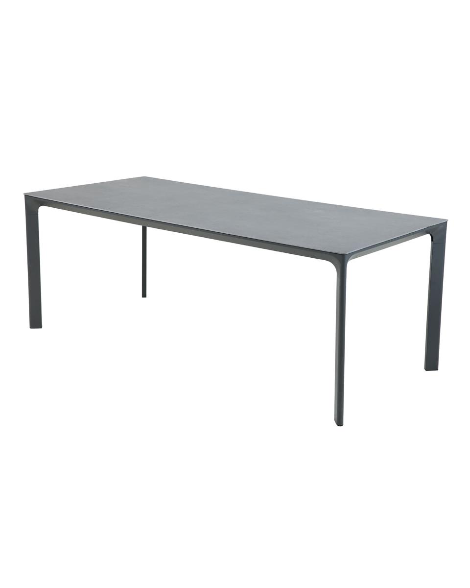 Terrassentisch - Tischplatte in Granitoptik - Aluminiumrahmen anthrazit - 200 x 90 CM - Promoline
