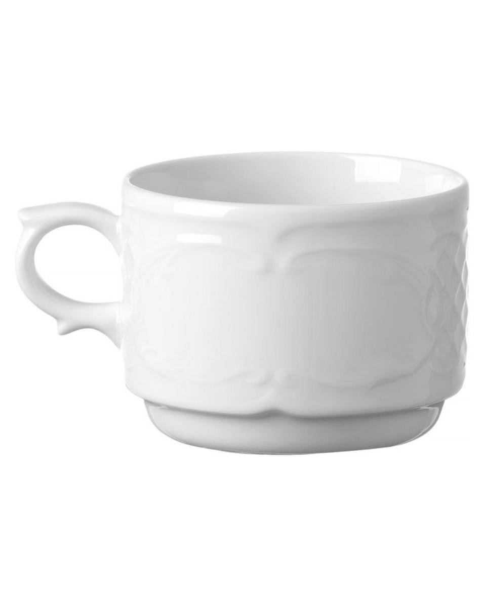 Cappuccinotasse - 12 Stück - Flora - Porzellan - 8,7 cm - Hendi - 787175