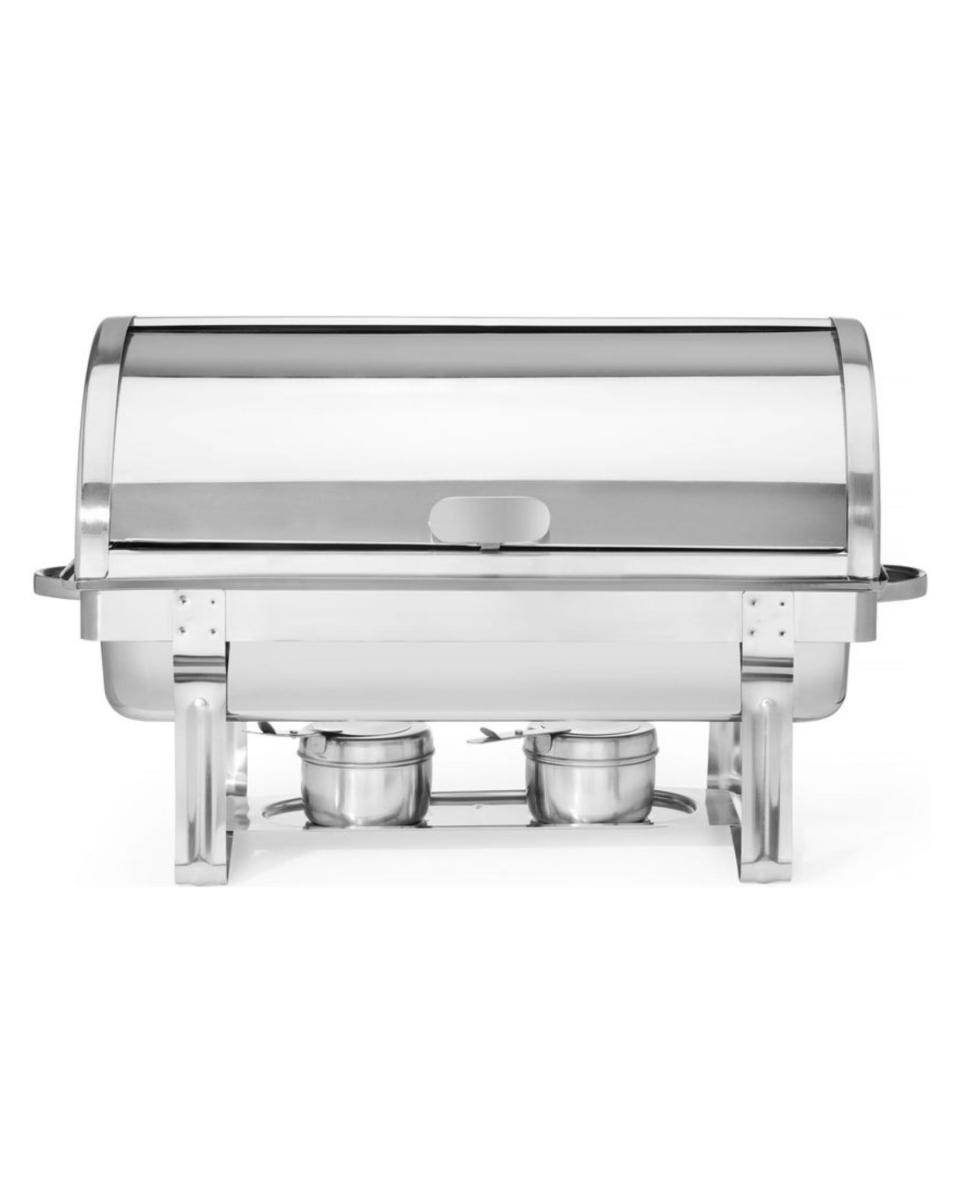 Chafing Dish - Rolltop - Verleih - 9 Liter - Edelstahl - Hendi - 470206