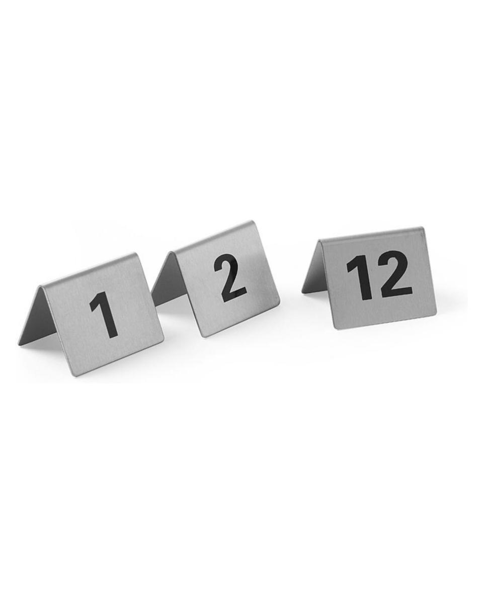Tischaufsteller - Nummer 1-12 - 5,2 cm - Hendi - 663844