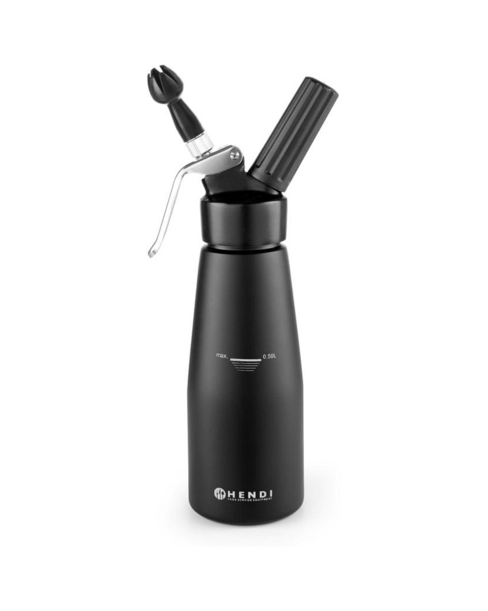 Sahnespender - Kitchen Line - 0,5 L - Schwarz - Hendi - 588420