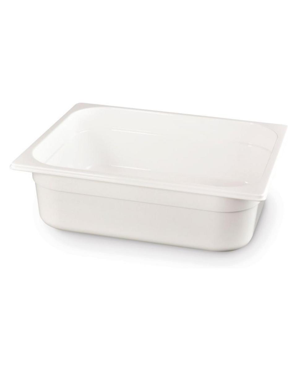 Gastronormbehälter - Polycarbonat - 1/2 GN - 65 mm - Weiß - Hendi - 862483