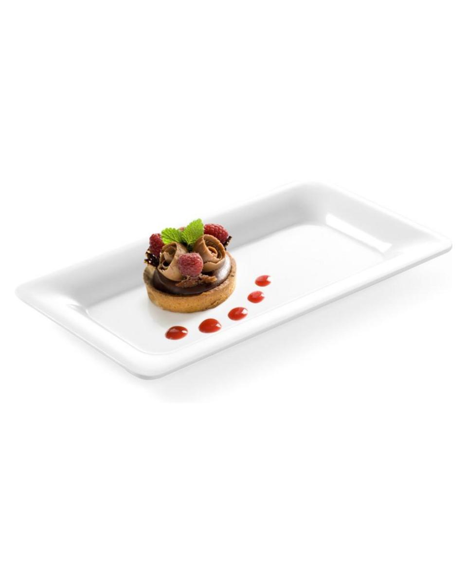 Gastronorm-Tablett mit schmalem Rand - Melamin - H 2 x 17,7 x 32,5 cm - Hendi - 566022