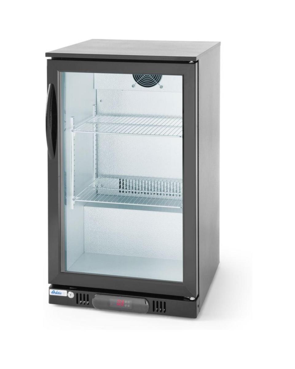 Bar-Kühlschrank mit einer Tür 118L - Aluminium verchromt - H 90 x 50 x 50 cm - Hendi - 233900