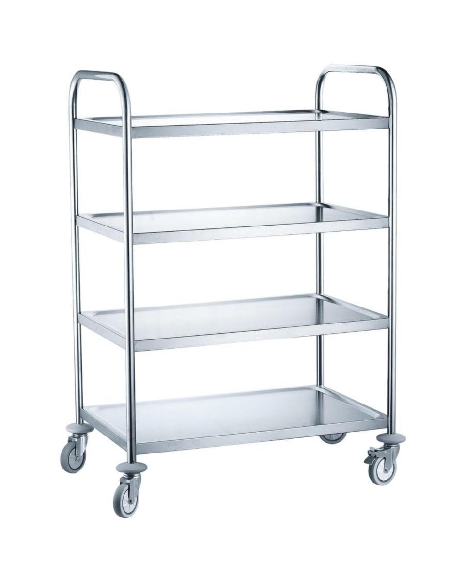 Servierwagen - 4 Ebenen - H 126 x 59 x 91 CM - Hendi - 810118