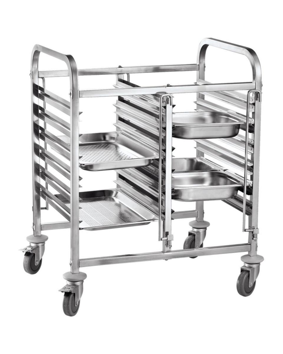 Etagenwagen - Doppelt - 12 x 1/1 GN - H 94 x 55 x 74 CM - Hendi - 810569